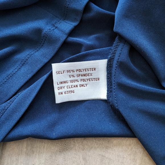 Suzi Chin for Maggie Boutique Navy Dress 14 - Picture 3 of 4